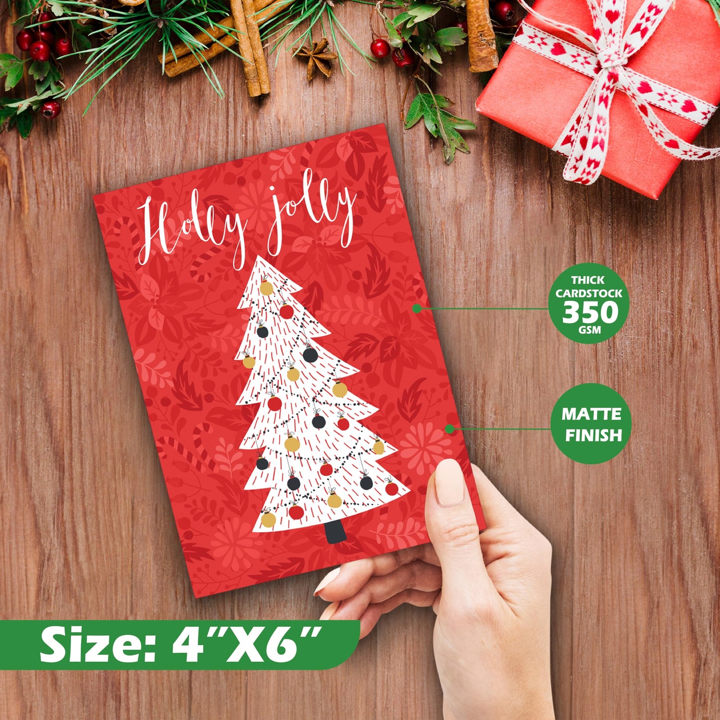 Happy Holiday Postcards / Christmas Postcards - ( 4" X 6" )