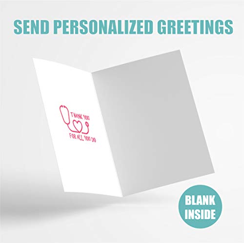 Bulk Nurse Appreciation Week Cards - 5" X 7" (12 Pack, Envelopes Included)
