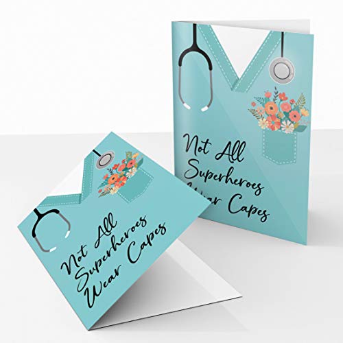 Bulk Nurse Appreciation Week Cards - 5" X 7" (12 Pack, Envelopes Included)