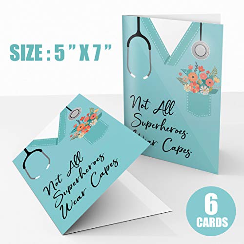 Bulk Nurse Appreciation Week Cards - 5" X 7" (12 Pack, Envelopes Included)