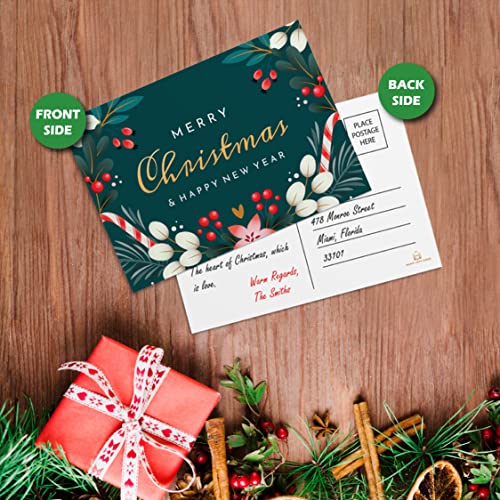 Bulk Christmas Postcards for Mailing - (4"X6")