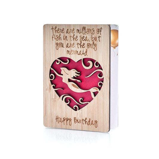 Happy Birthday Cards For Women: Birthday Card for Wife, Fiance, Lover or Her; Unique Laser Cut Mermaid Design Makes it Perfect Birthday Card for Girlfriend. Can Be Given As Birthday Gift For Women
