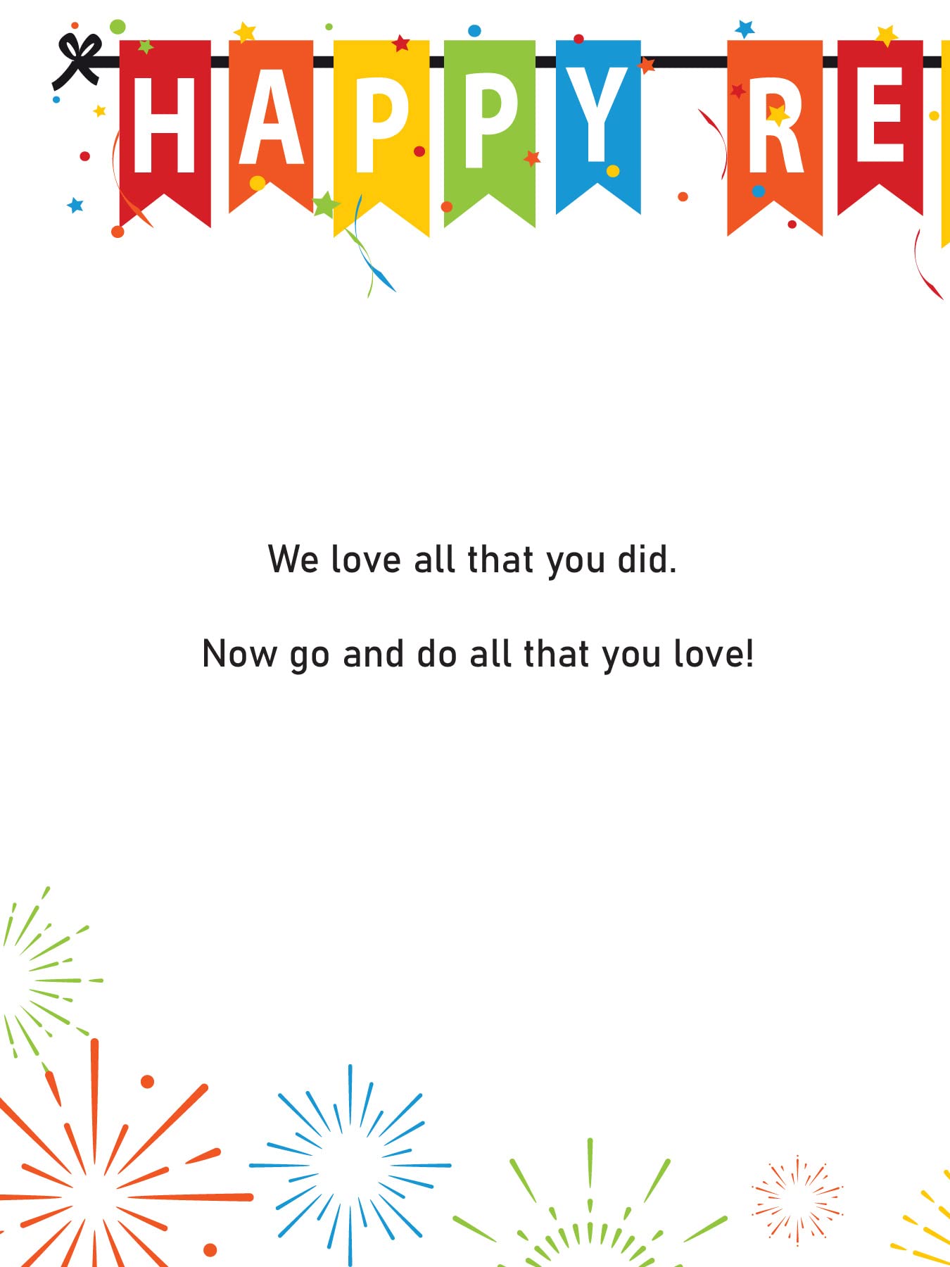 Happy Retirement Cards for Women - Men | Made From Real Bamboo | 6" X 4.5" - 1 Pack (Envelope Included) | Congratulations on Retirement Card for Coworker, Colleague, Teacher, Family Member etc.