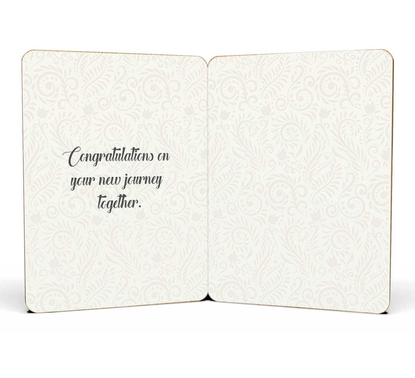 AGAPE LOVE CARDS Wedding Congratulations Card for Couple - Made From Real Bamboo | 6" X 4.5" - 1 Pack (Envelope Included) | Mr. & Mrs. Wedding Card for Bride and Groom (Just Married) (Engagement)