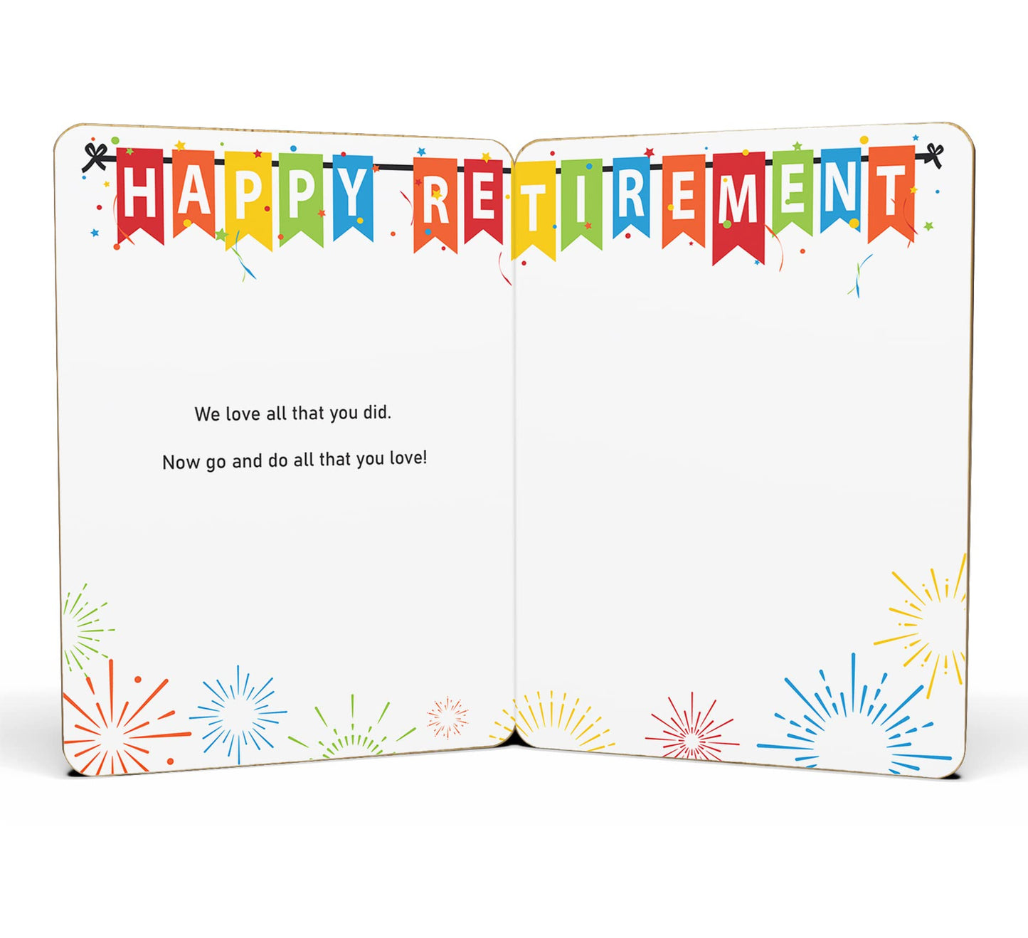 Happy Retirement Cards for Women - Men | Made From Real Bamboo | 6" X 4.5" - 1 Pack (Envelope Included) | Congratulations on Retirement Card for Coworker, Colleague, Teacher, Family Member etc.