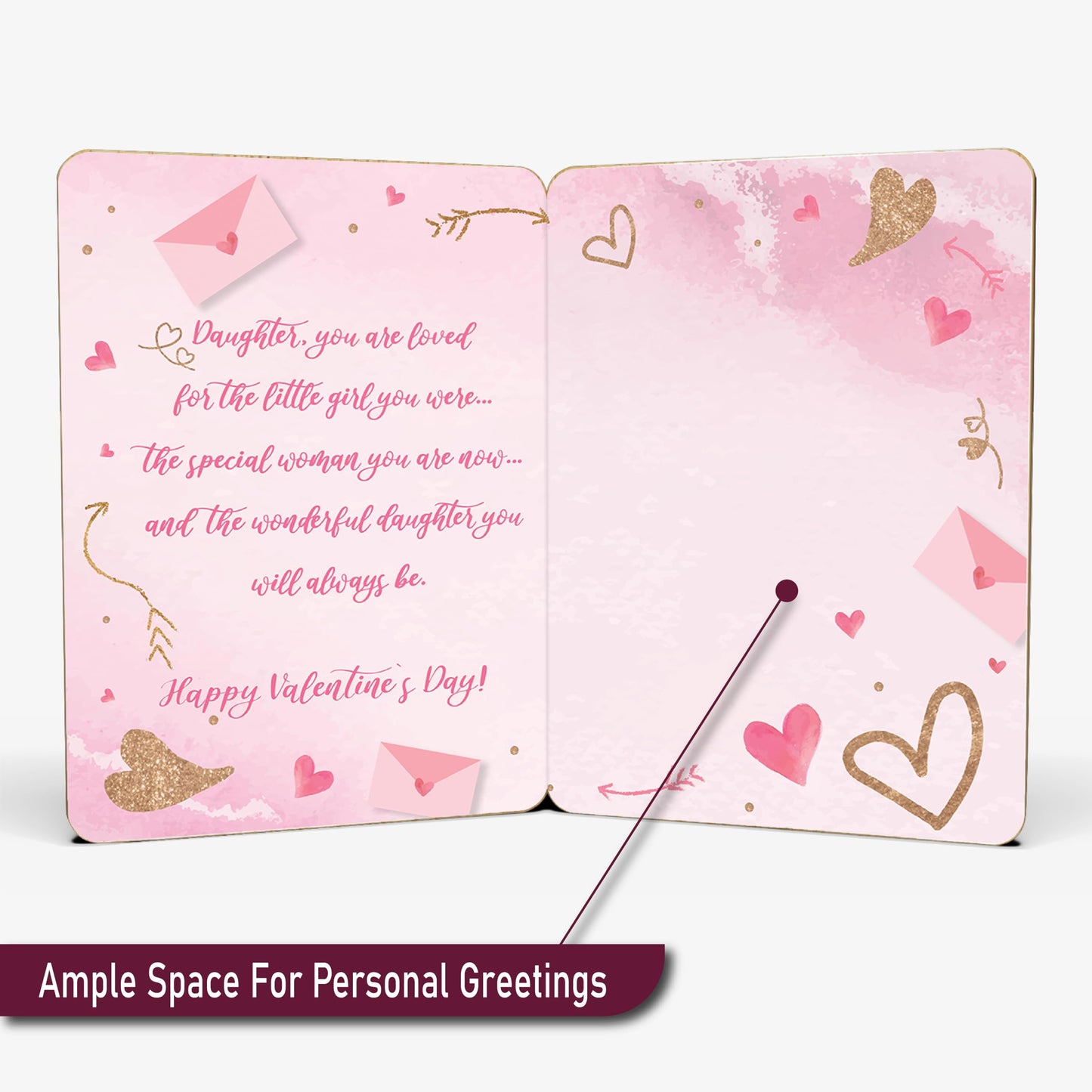 Valentines Day Card - Daughter (Floral)