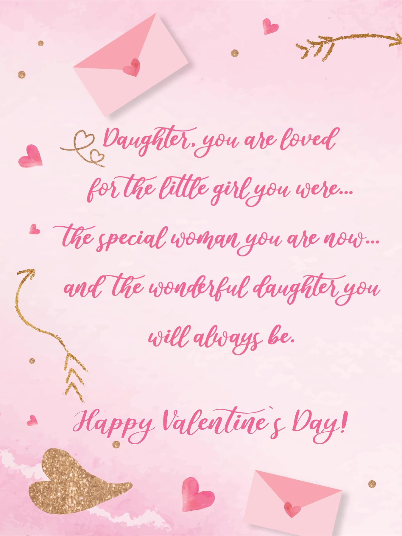 Valentines Day Card - Daughter (Floral)