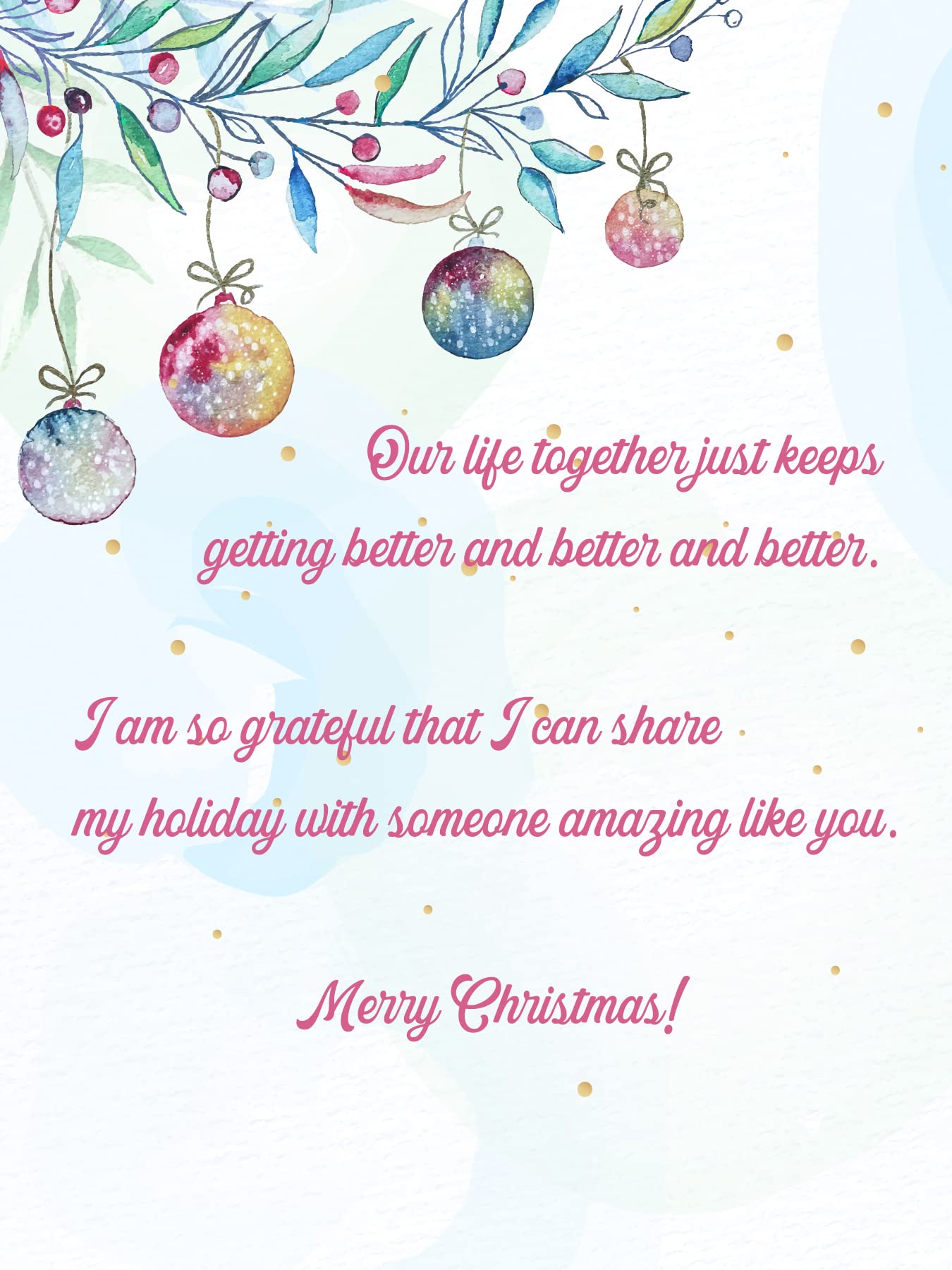 Merry Christmas Card For Girlfriend