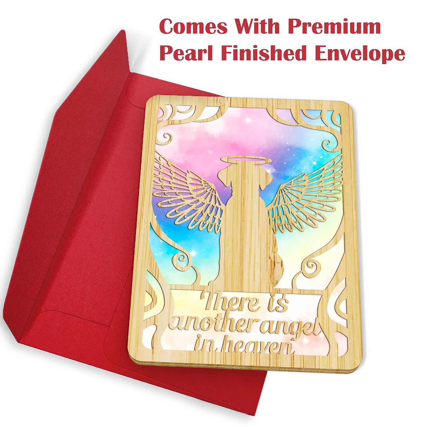 Pet Sympathy Cards for Dogs - Made From Real Bamboo | 6" X 4.5" - 1 Pack (Envelope Included) | Dog Sympathy Card for Expressing Sincere Condolences for Loss of Pet | Rainbow Bridge Card