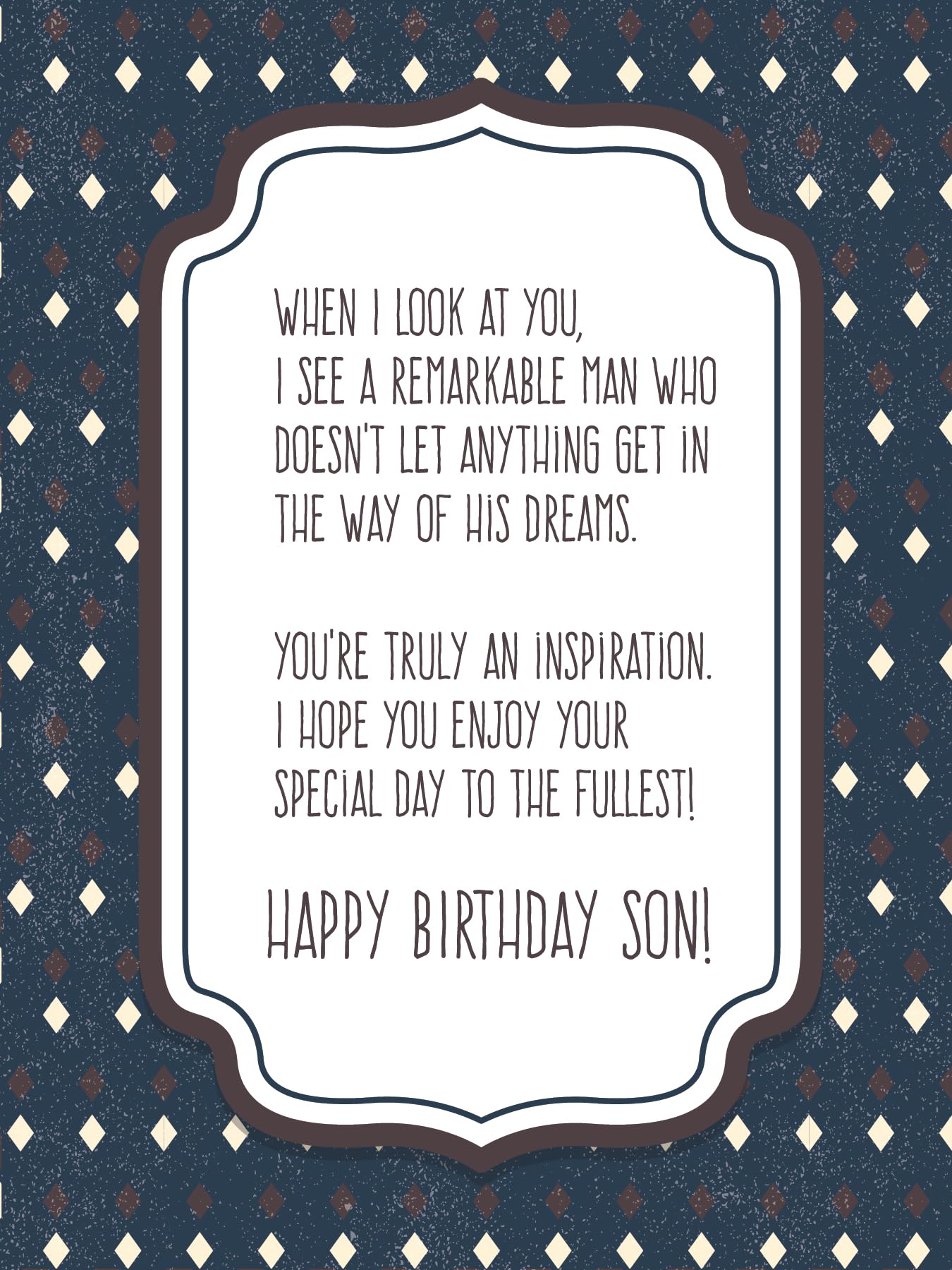 Son Birthday Card