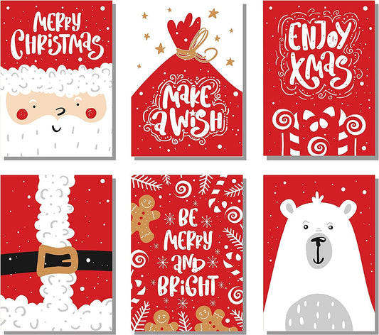 Happy Holiday Postcards / Christmas Postcards - ( 4" X 6" ) Santa