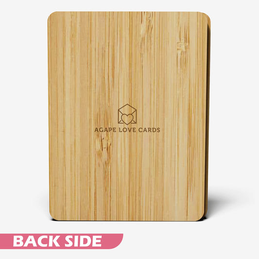 AGAPE LOVE CARDS Wedding Anniversary Card For Husband/Wife - Made From Real Bamboo | 5" X 7" - 1 Pack | Laser Cut, Mandala Themed Anniversary Card for Wife, Husband, Girlfriend, Her, Him