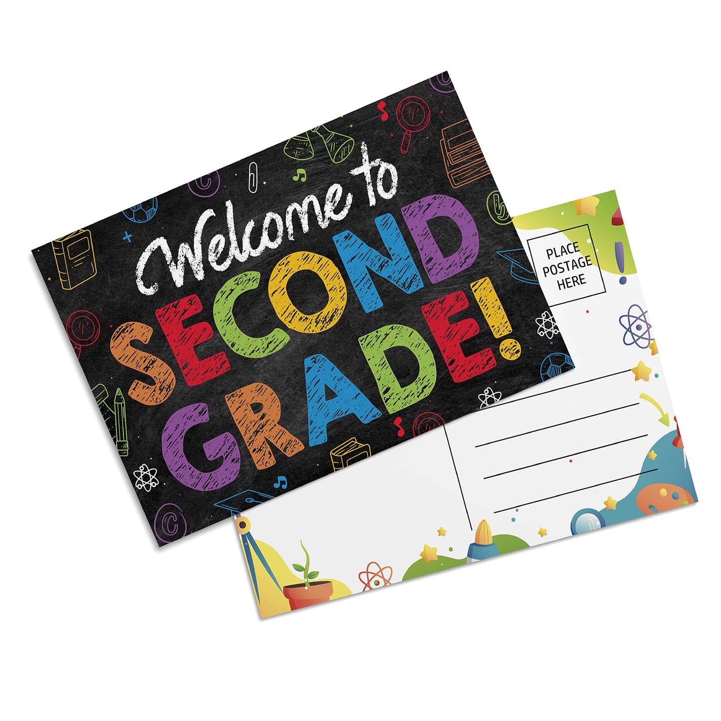 2nd Grade Postcards ( Back to School ) - 50 Pack 4"X6"