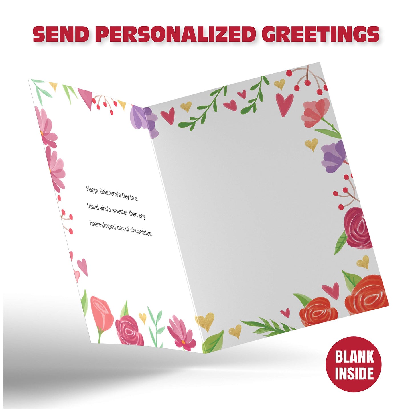 Happy Galentine's Day Cards - (12-Pack, 5 x 7 Inches), Parks and Recreation Themed Valentine's Day Cards Set (Comes With Envelopes) (12-Pack)