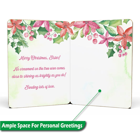 Merry Christmas Card For Sister