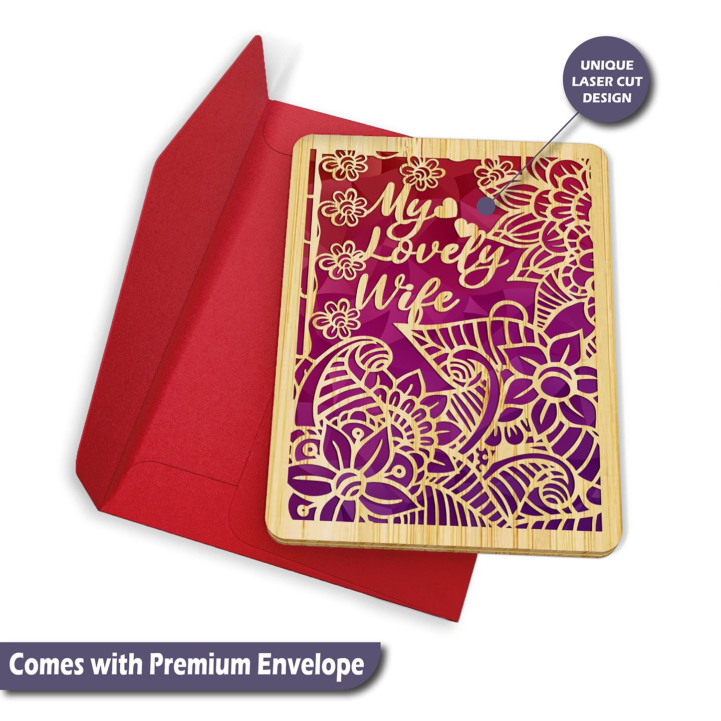 Mothers Day Card - Wife (Floral)