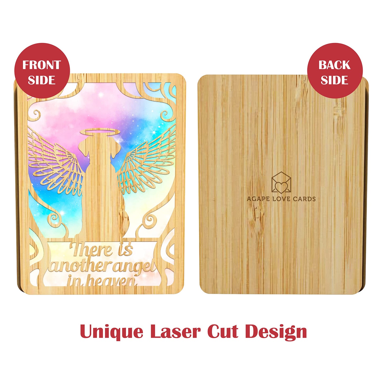 Pet Sympathy Cards for Dogs - Made From Real Bamboo | 6" X 4.5" - 1 Pack (Envelope Included) | Dog Sympathy Card for Expressing Sincere Condolences for Loss of Pet | Rainbow Bridge Card