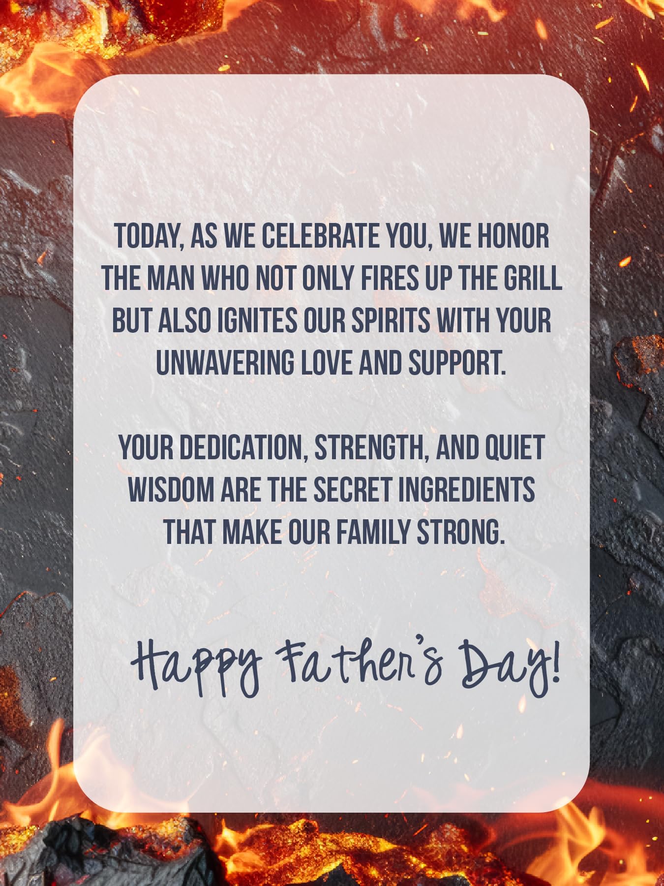 Happy Fathers Day Card - Grill