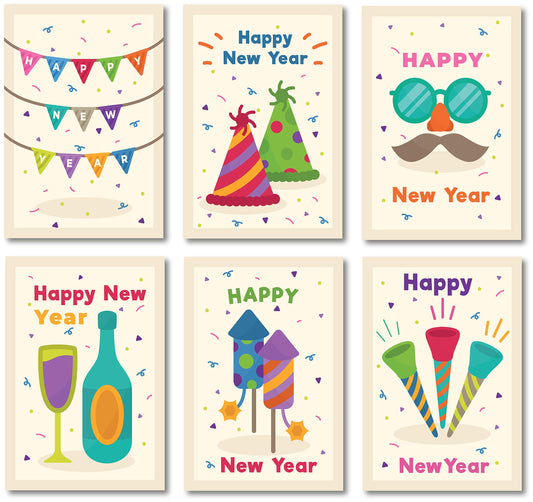 Happy New Year Postcards - Assortment