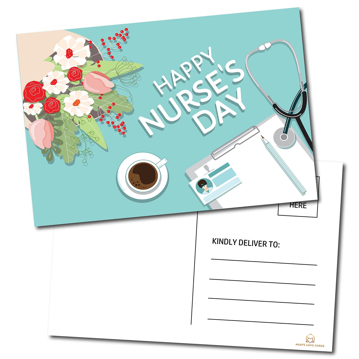 Happy Nurse`s Day / Week Postcards - (50 Pack) 4"X6"