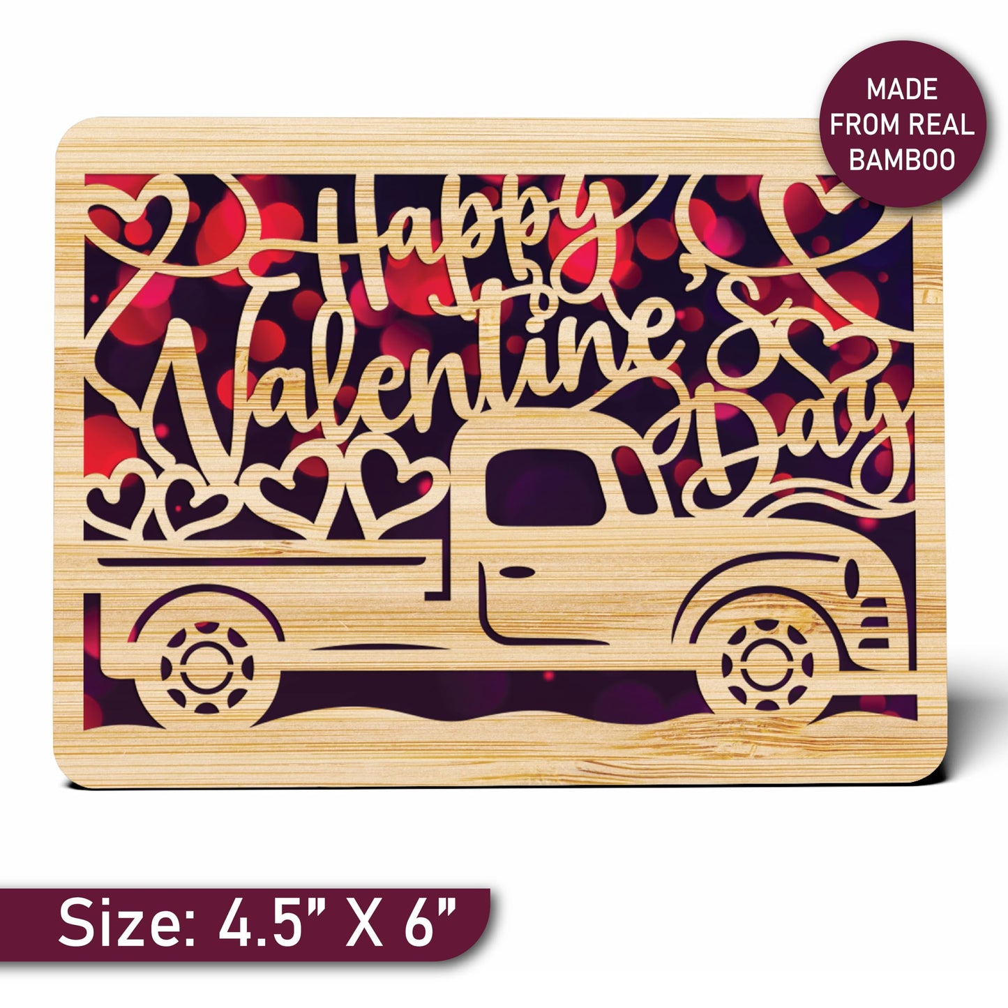 Valentines Day Card - Pick Up Truck