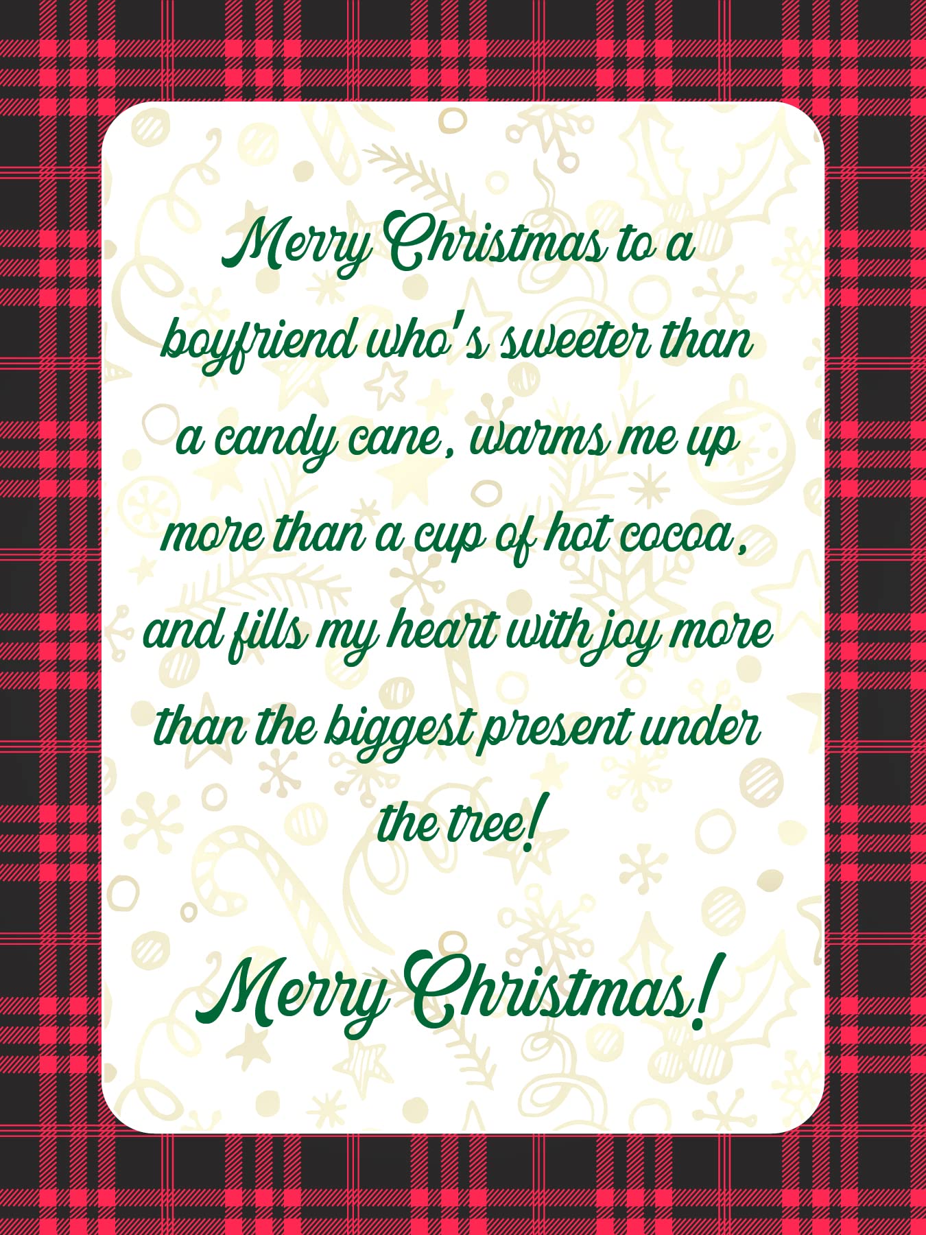 Merry Christmas Card For Husband