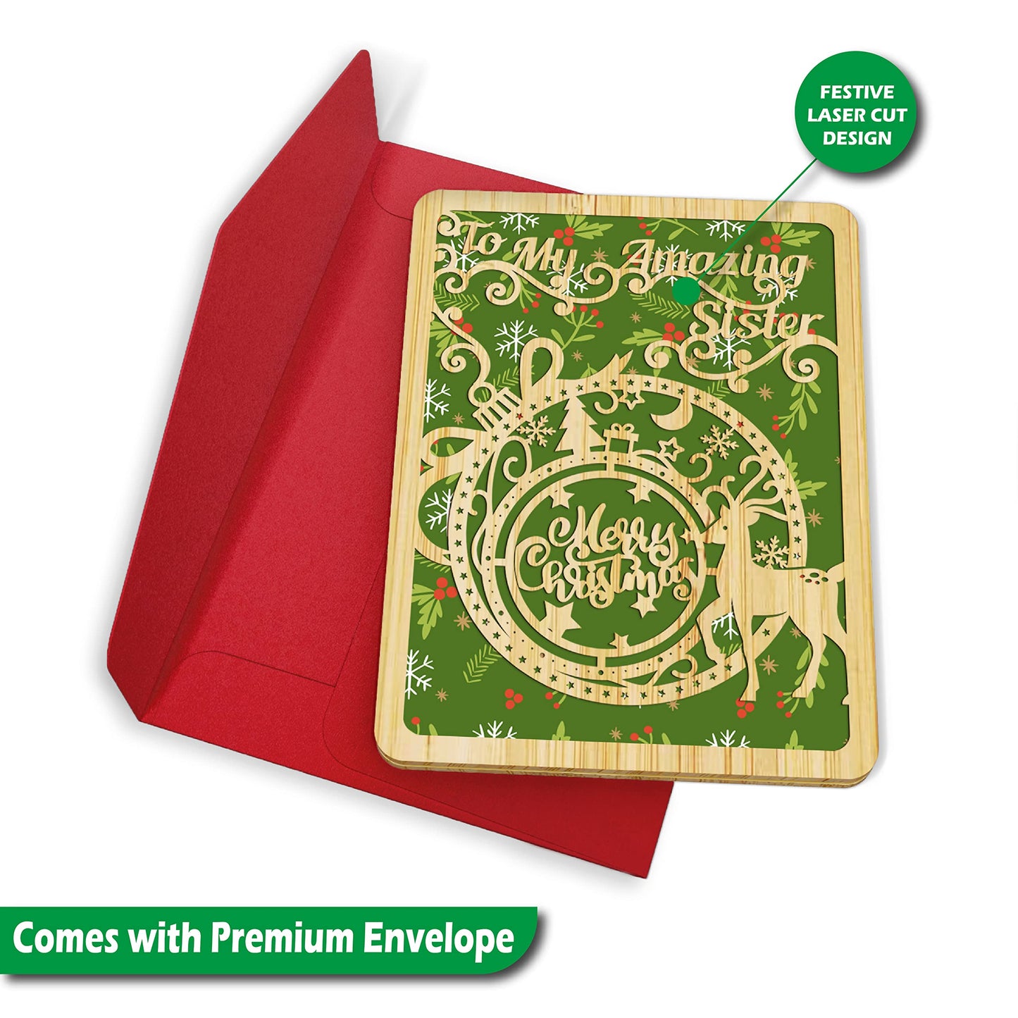 Merry Christmas Card For Sister