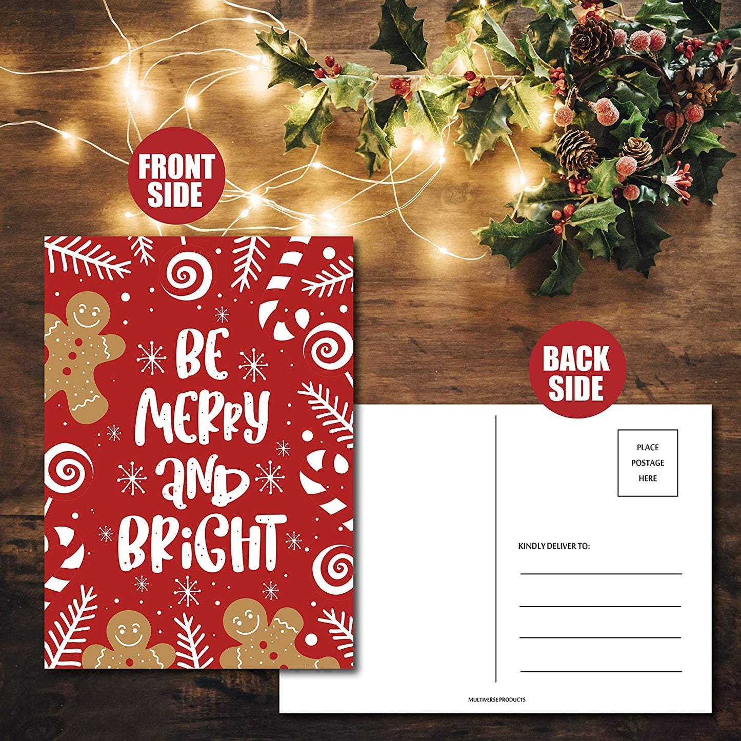 Happy Holiday Postcards / Christmas Postcards - ( 4" X 6" ) Santa