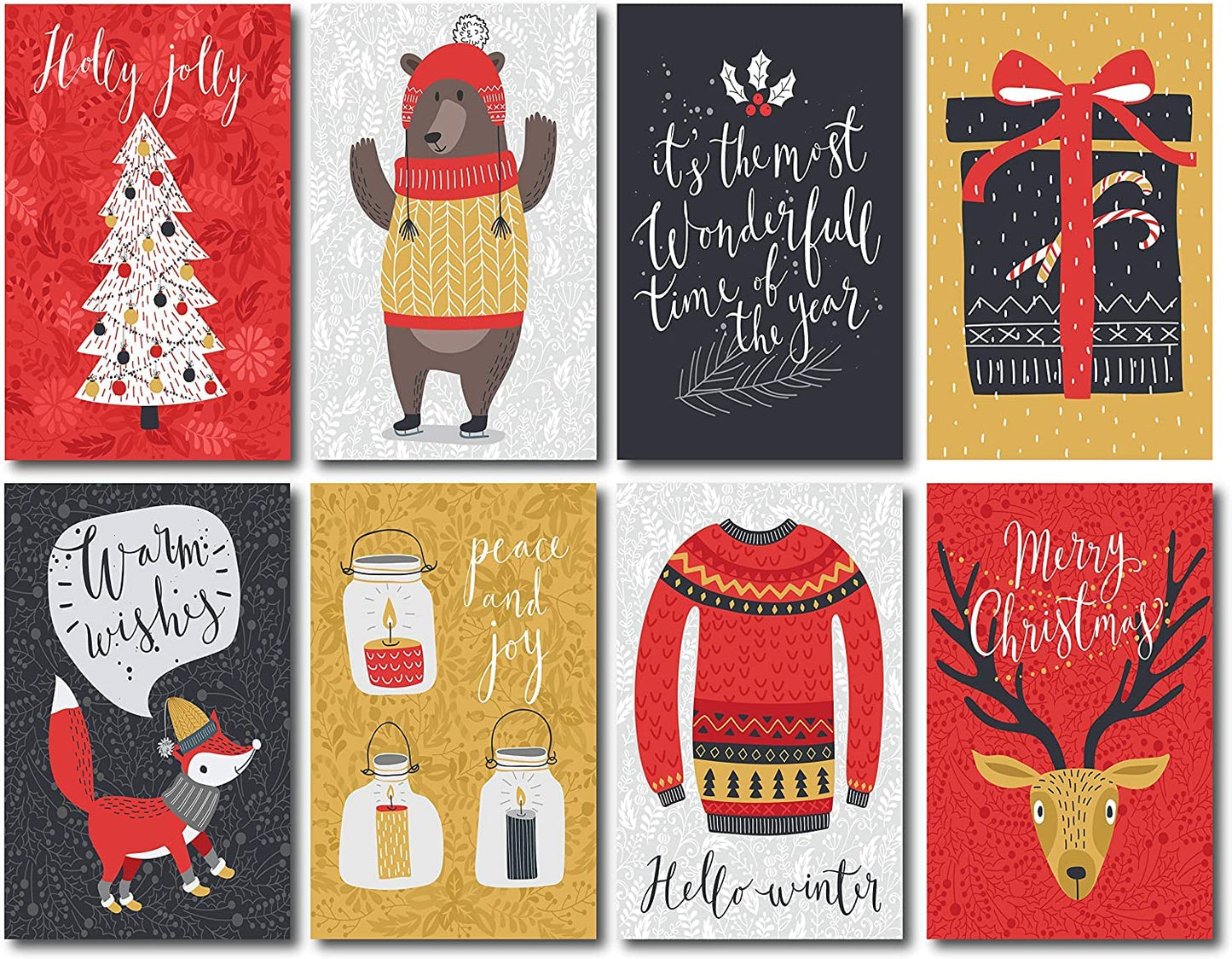 Happy Holiday Postcards / Christmas Postcards - ( 4" X 6" )