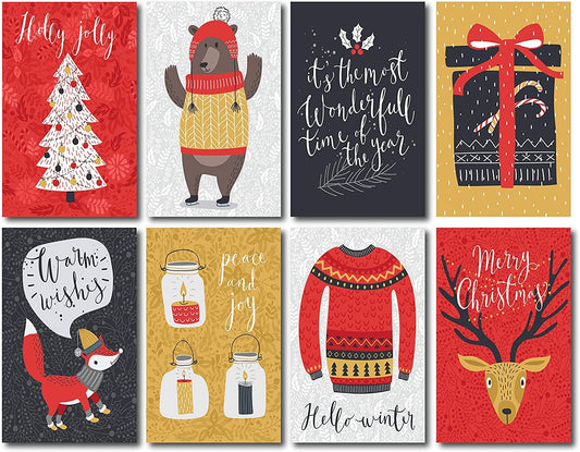 Happy Holiday Postcards / Christmas Postcards - ( 4" X 6" )