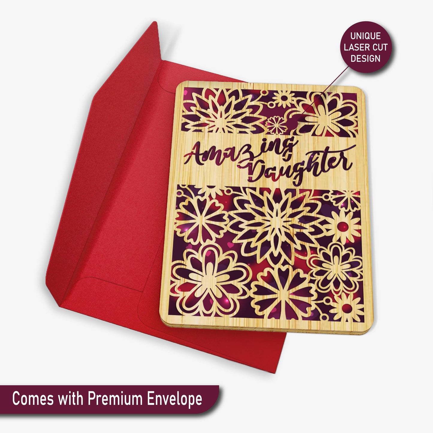 Valentines Day Card - Daughter (Floral)