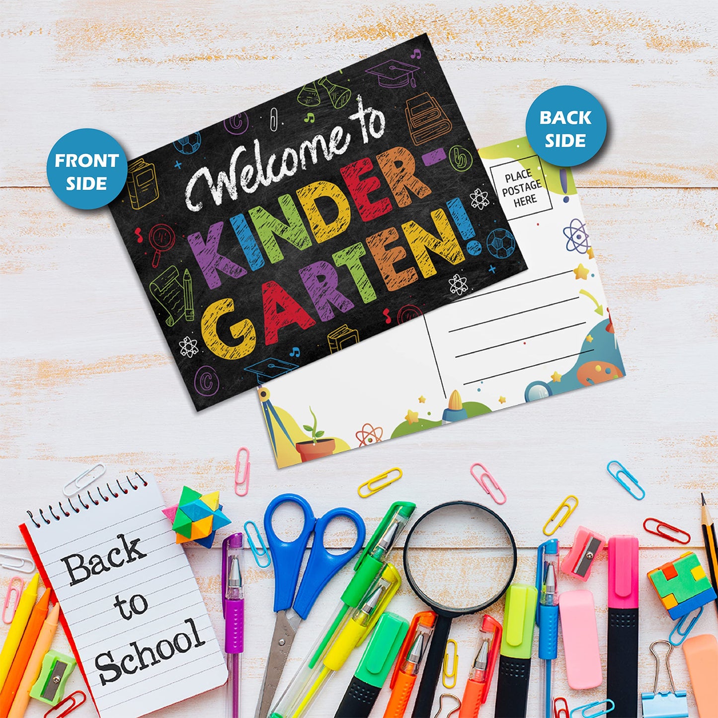Kindergarten Postcards ( Back to School ) - 50 Pack 4"X6"