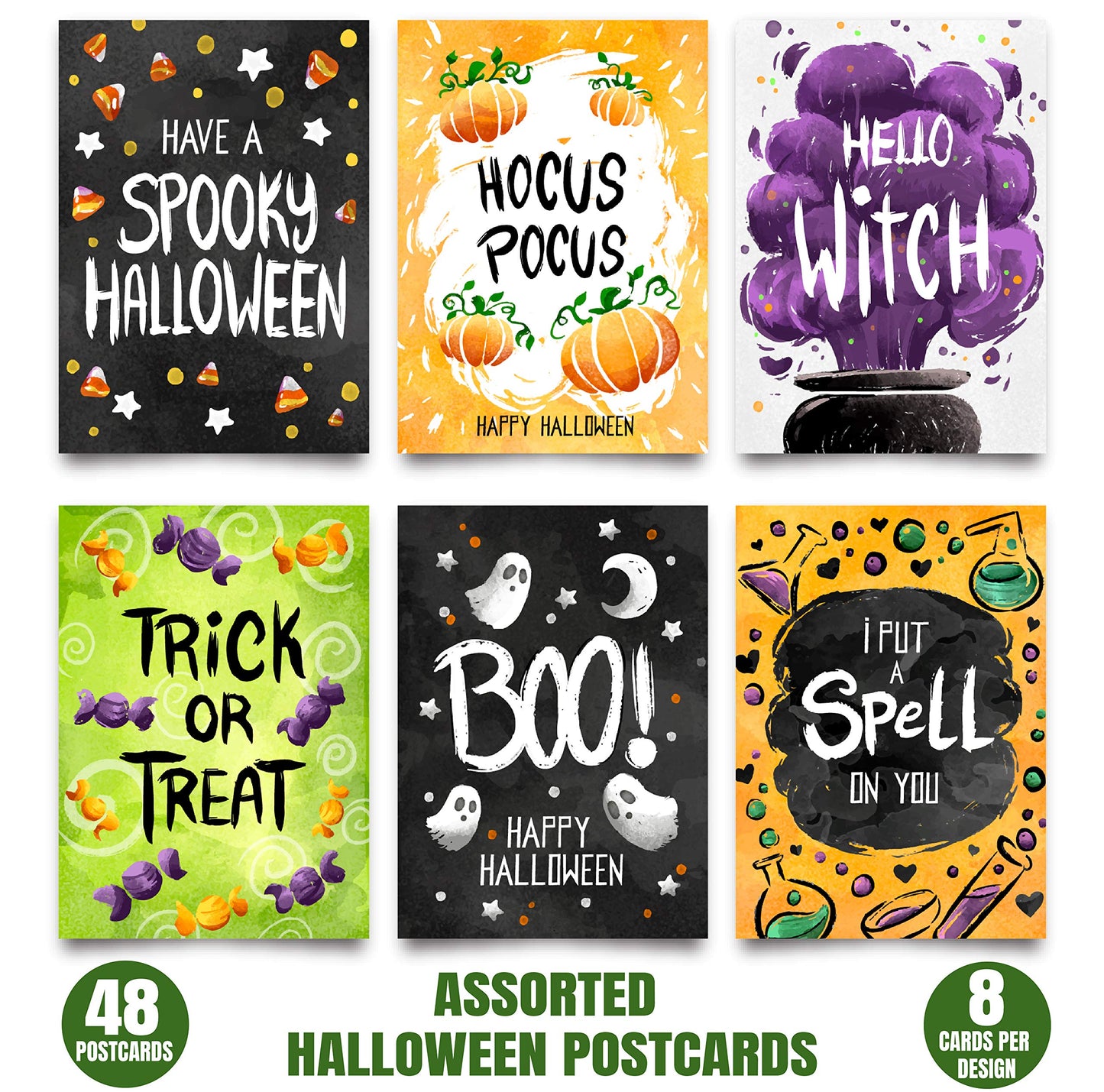 Happy Halloween Postcards - (48 Pack) 4"X6"