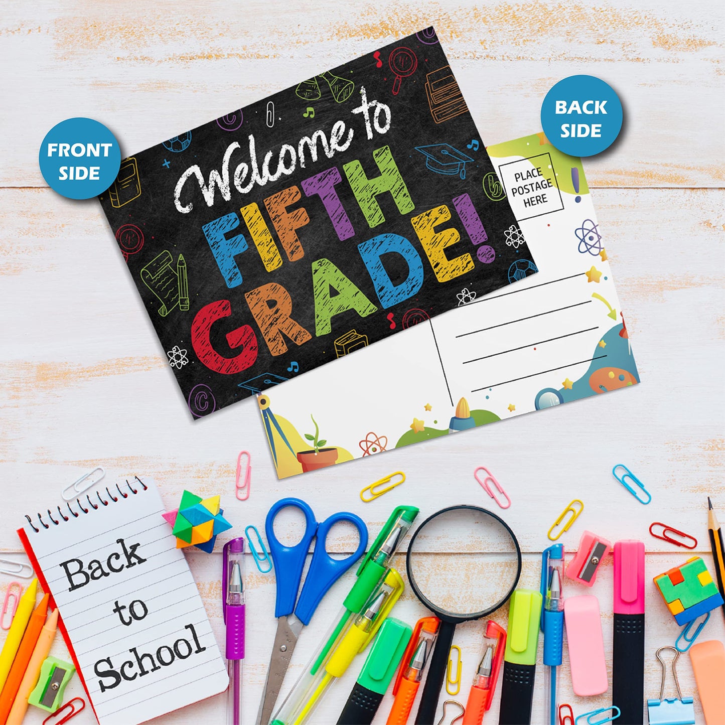 5th Grade Postcards ( Back to School ) - 50 Pack 4"X6"