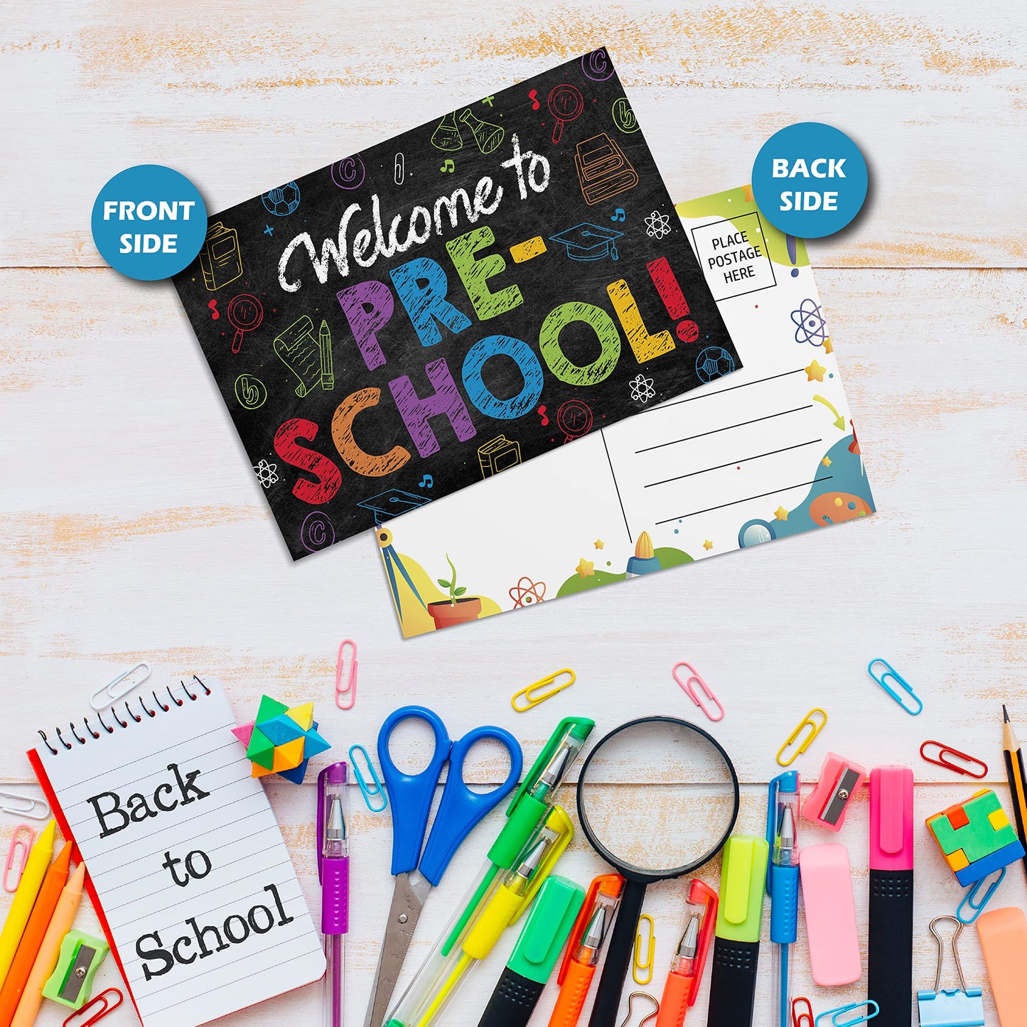 Preschool Postcards ( Back to School ) - 50 Pack 4"X6"