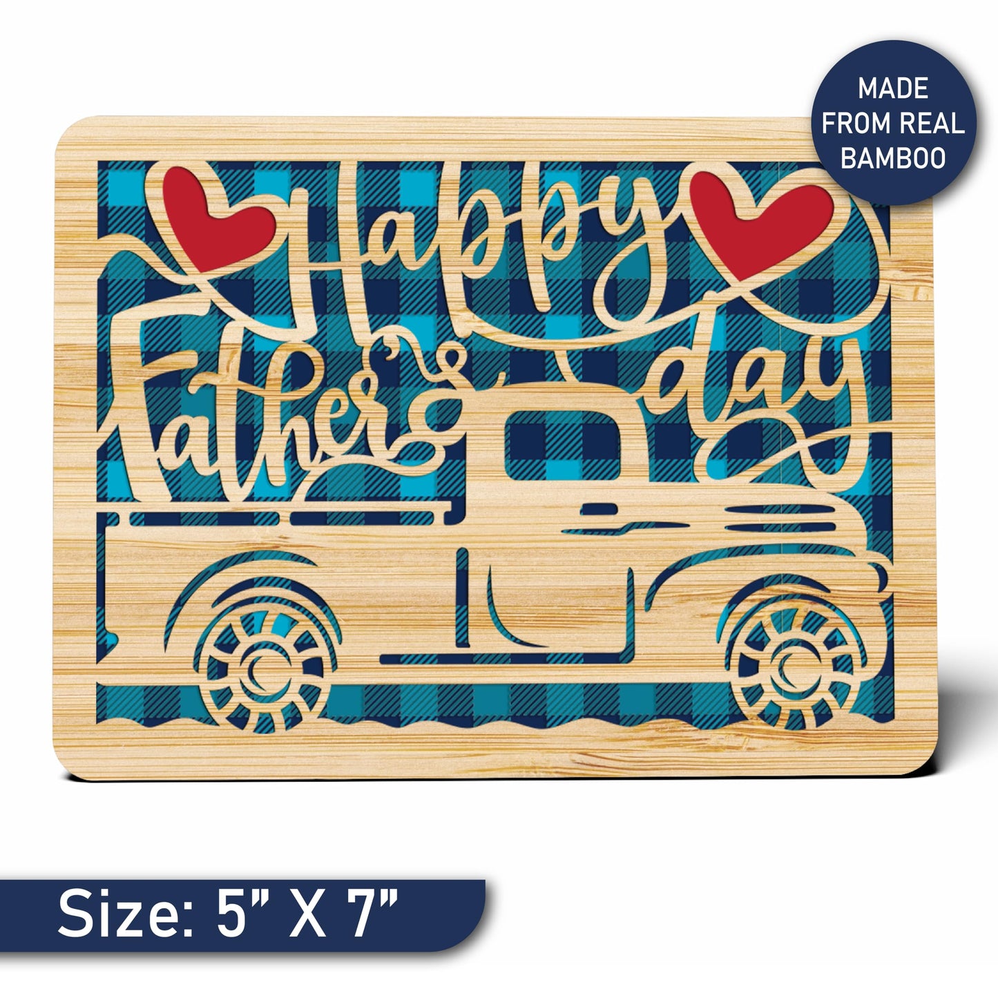 Happy Fathers Day Card - Pick Up Truck