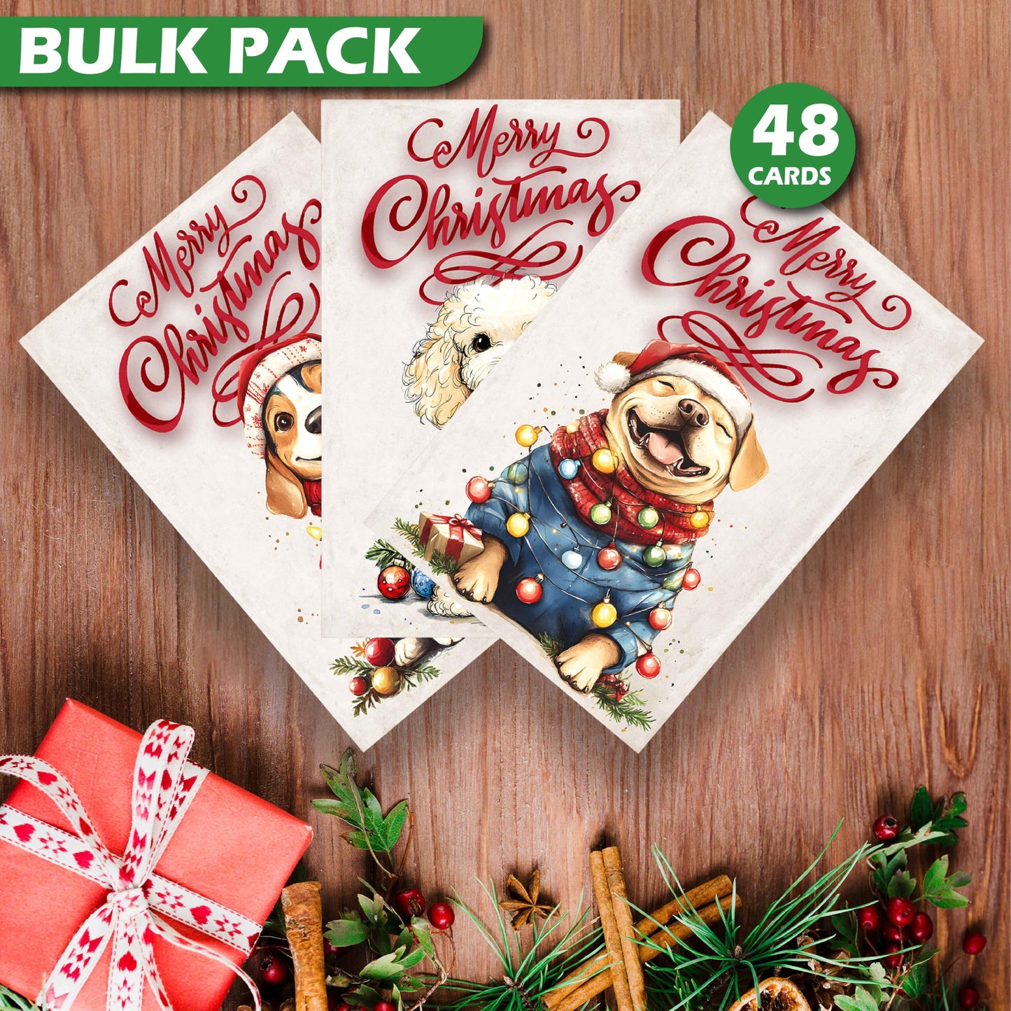 Christmas Postcards for Mailing - (4"X6") Dog