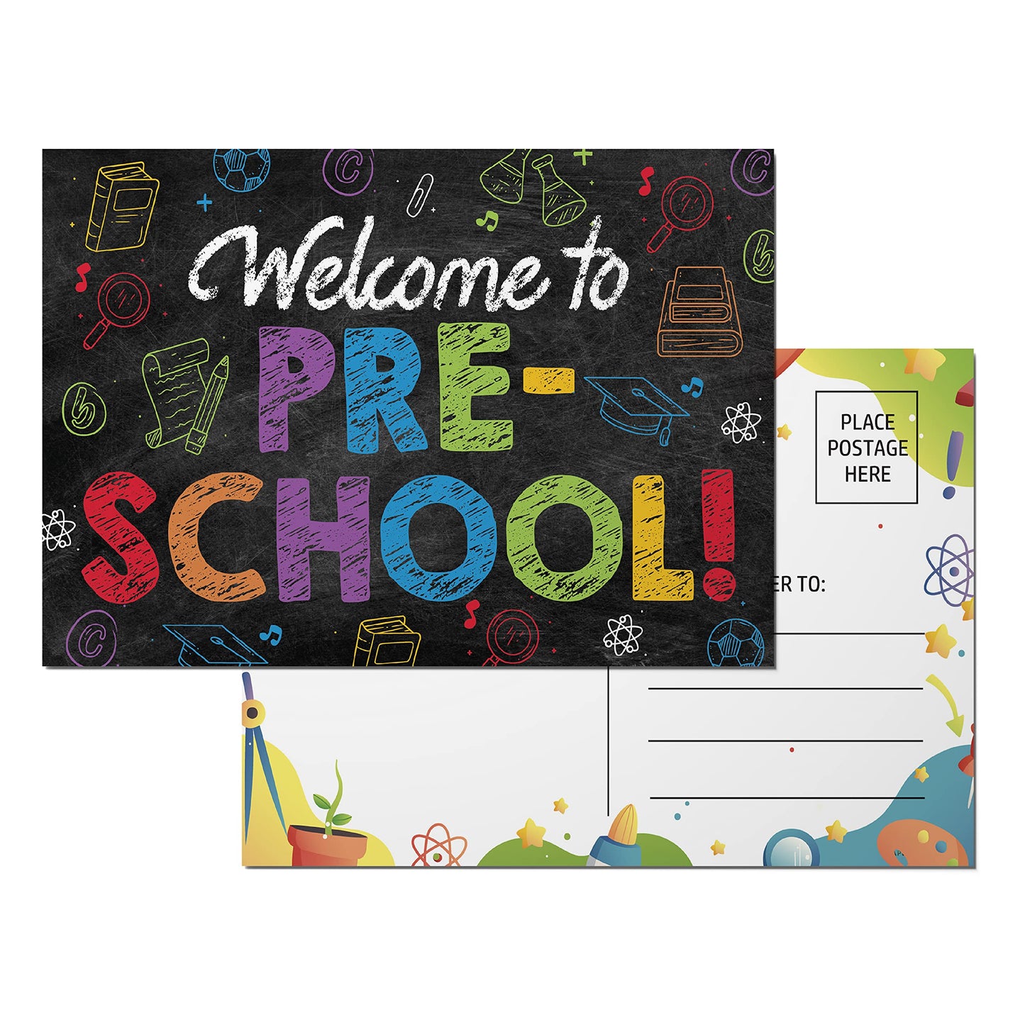 Preschool Postcards ( Back to School ) - 50 Pack 4"X6"