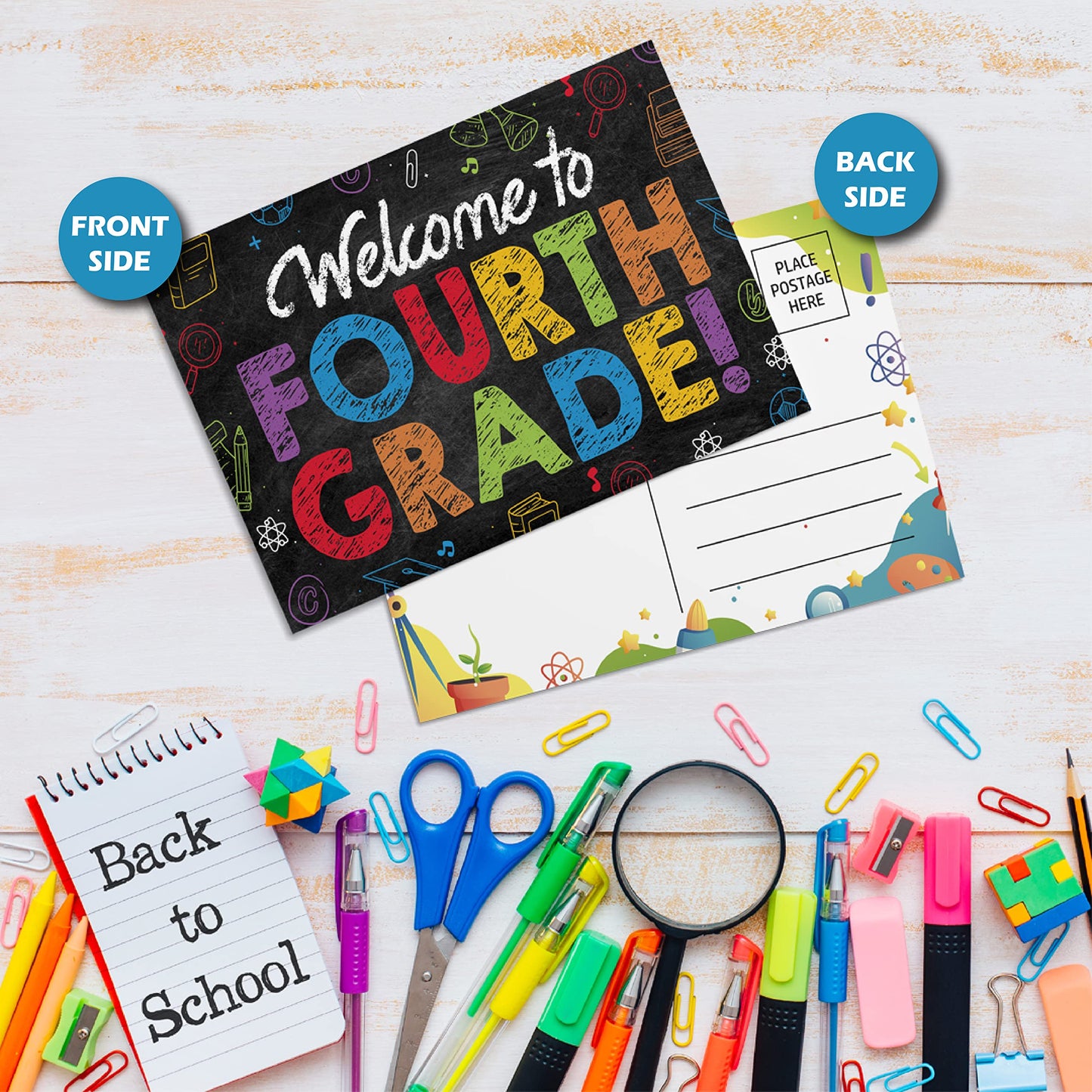 4th Grade Postcards ( Back to School ) - 50 Pack 4"X6"