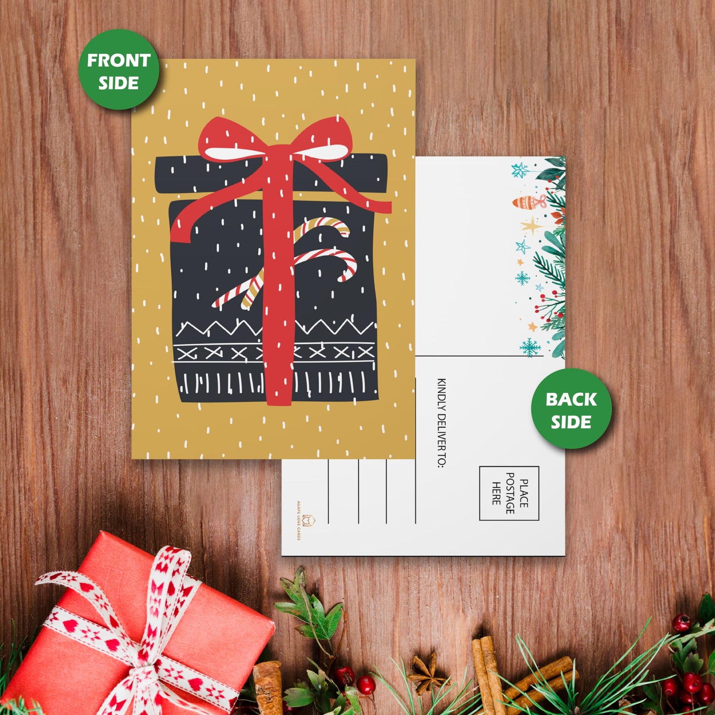 Happy Holiday Postcards / Christmas Postcards - ( 4" X 6" )
