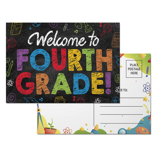 4th Grade Postcards ( Back to School ) - 50 Pack 4"X6"