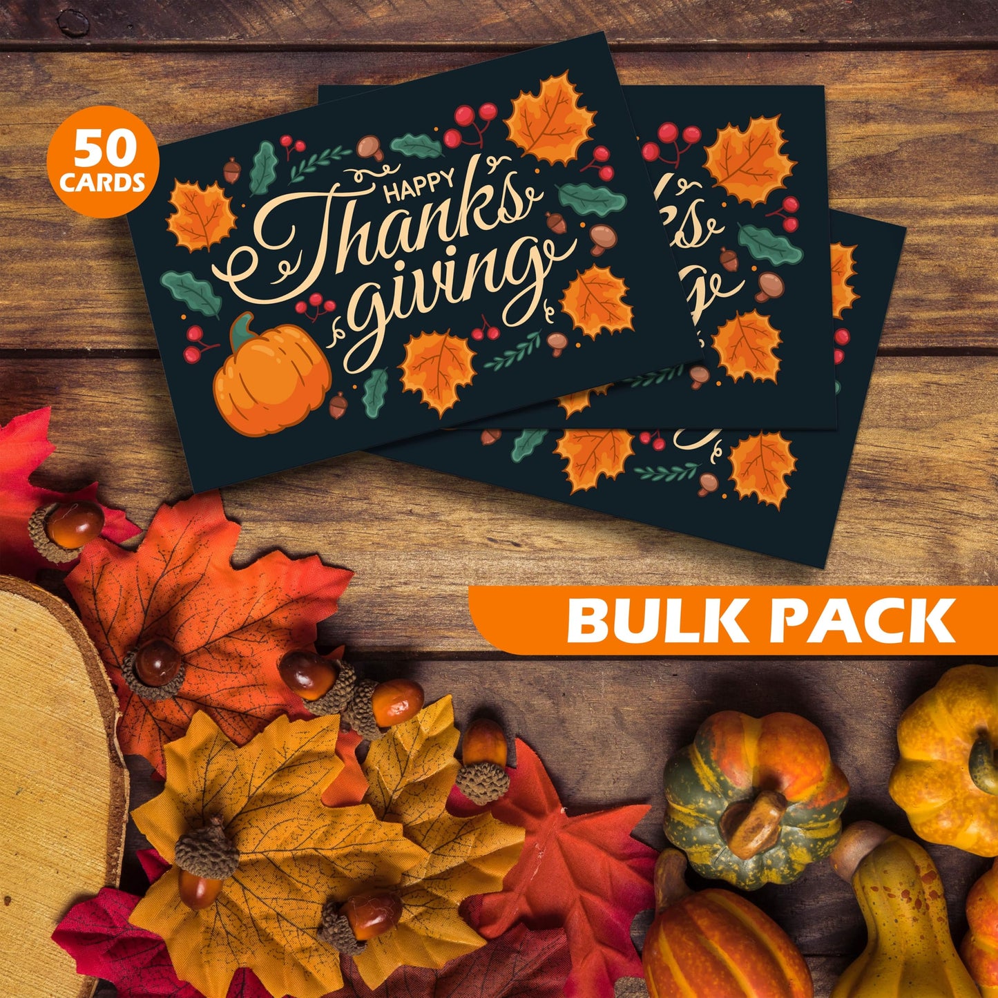 Thanksgiving Postcards 1 Design - (50 Pack) 4"X6"