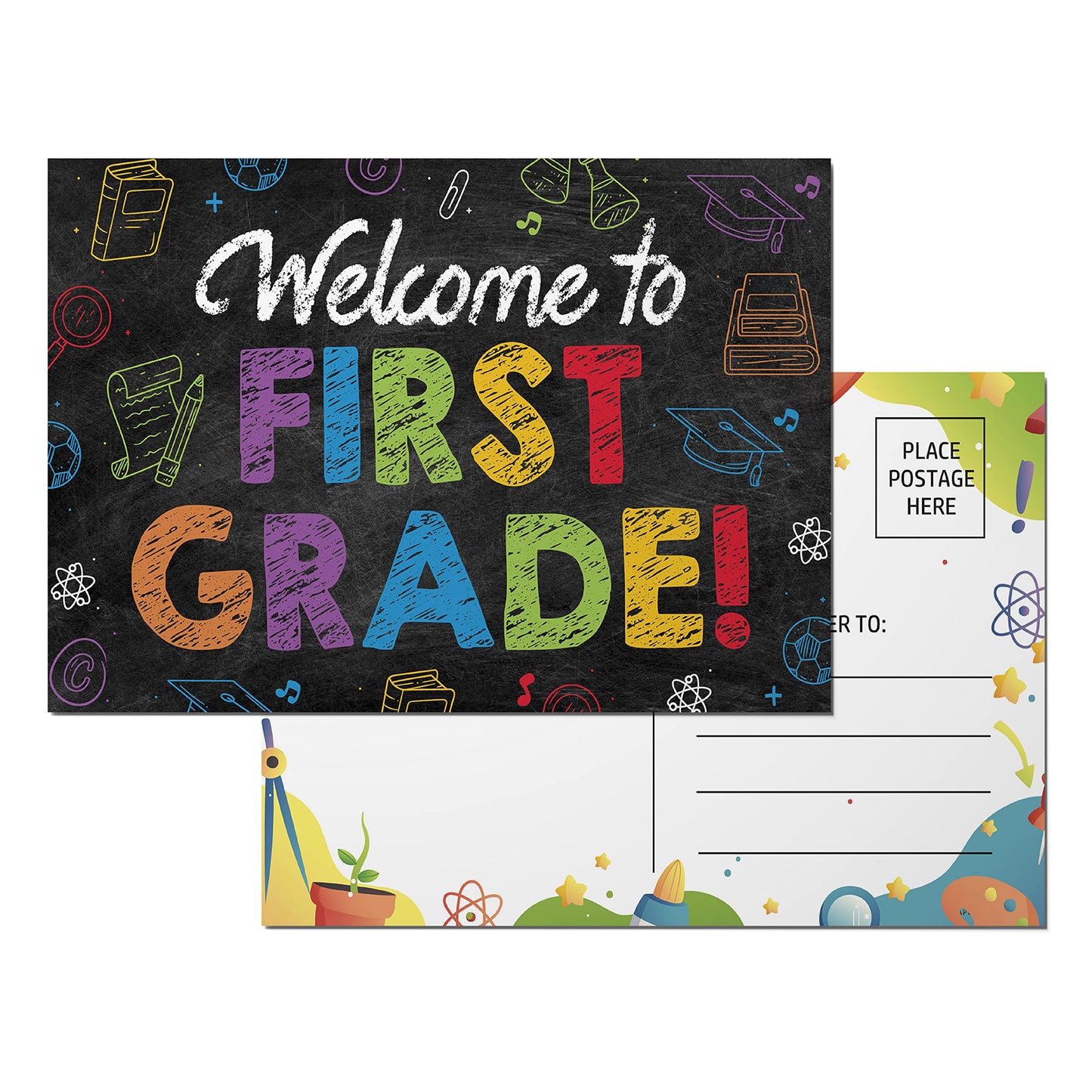1st Grade Postcards ( Back to School ) - 50 Pack 4"X6"