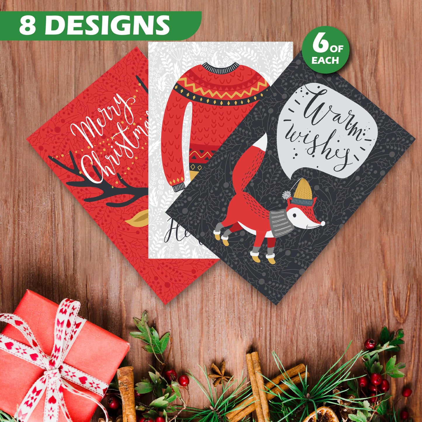Happy Holiday Postcards / Christmas Postcards - ( 4" X 6" )