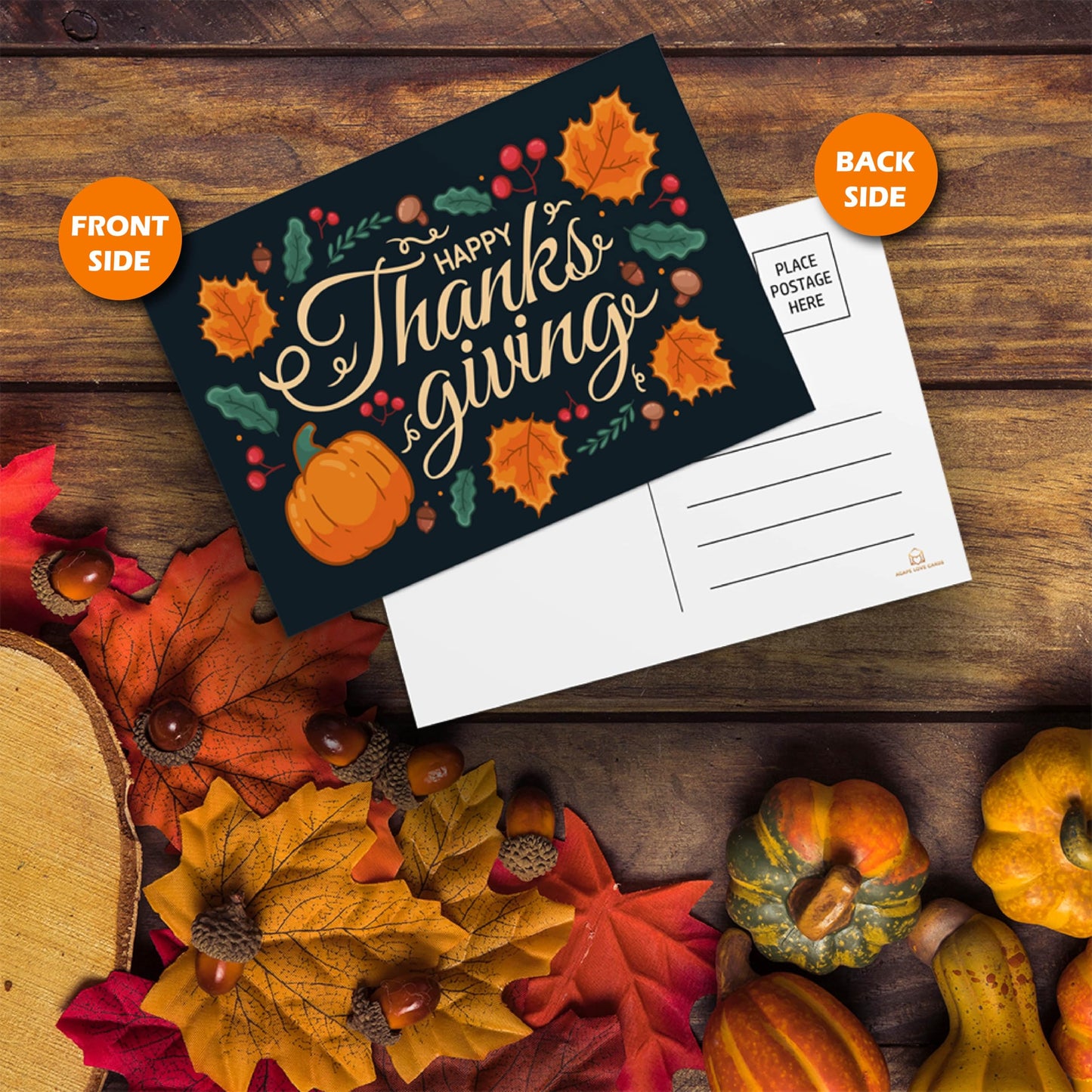 Thanksgiving Postcards 1 Design - (50 Pack) 4"X6"