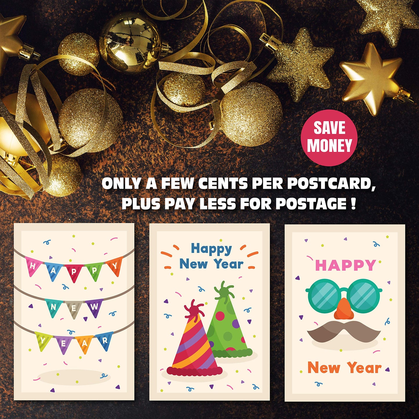 Happy New Year Postcards - Assortment