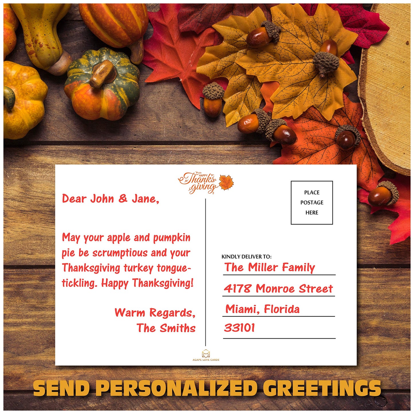 Thanksgiving Postcards - 6 Design Assortment