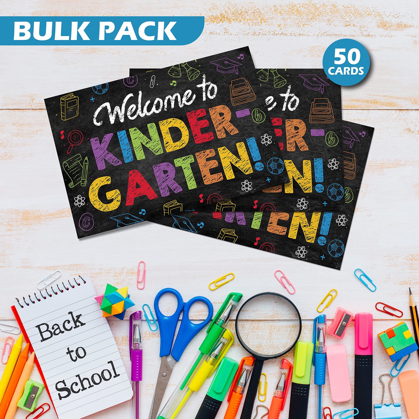 Kindergarten Postcards ( Back to School ) - 50 Pack 4"X6"