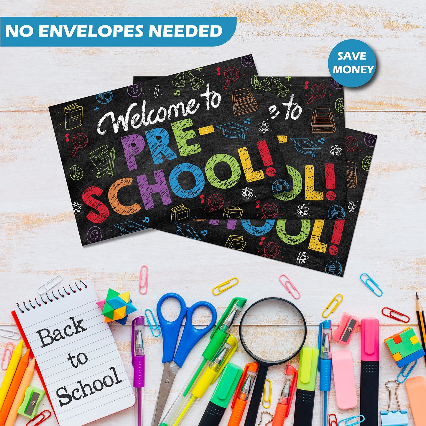 Preschool Postcards ( Back to School ) - 50 Pack 4"X6"