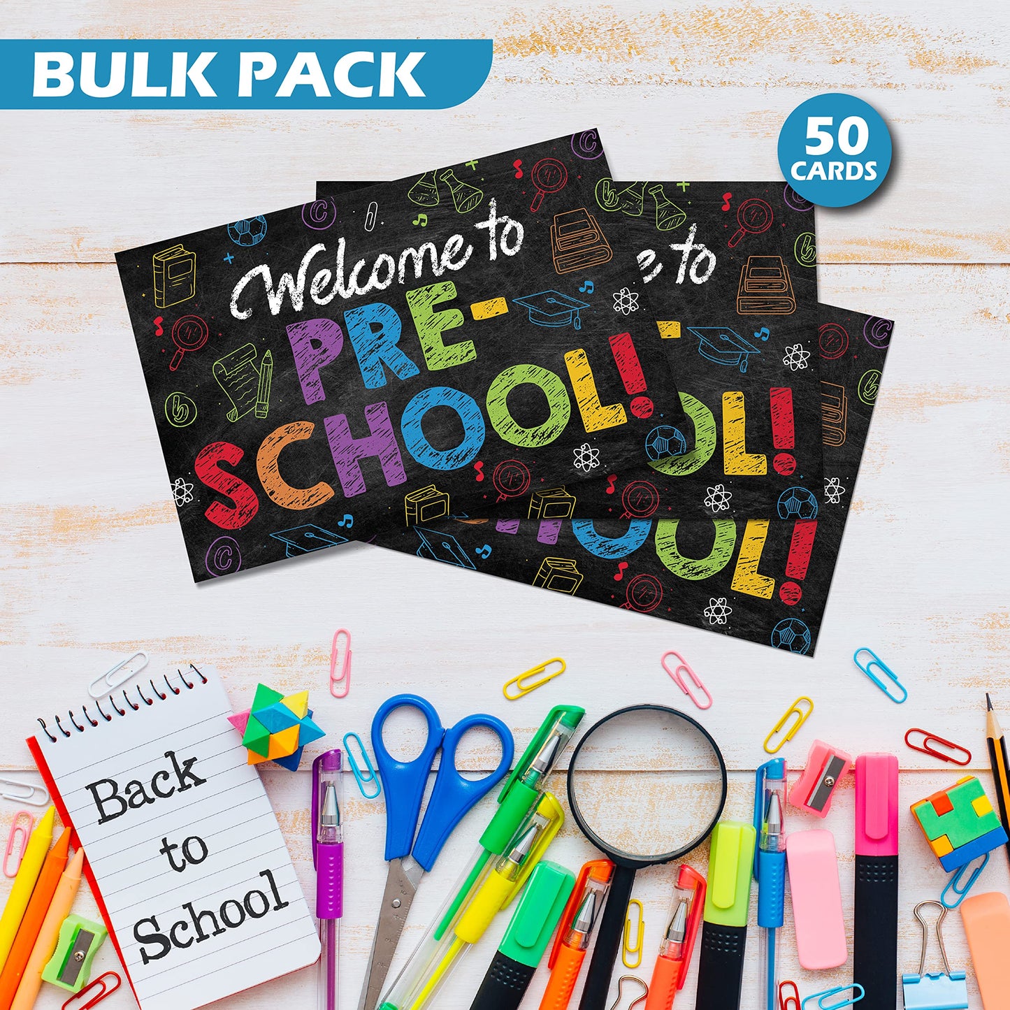 Preschool Postcards ( Back to School ) - 50 Pack 4"X6"